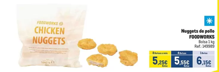 Oferta de Foodworks - Nuggets De Pollo por 5,25€ en Makro