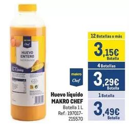 Oferta de Chef - Huevo Líquido por 3,49€ en Makro