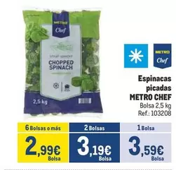 Oferta de Chef - Espinacas Picadas por 3,59€ en Makro