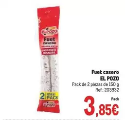 Oferta de Elpozo - Fuet Casero por 3,85€ en Makro