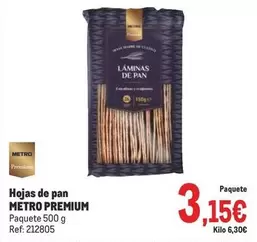 Oferta de Pan - Hojas De por 3,15€ en Makro