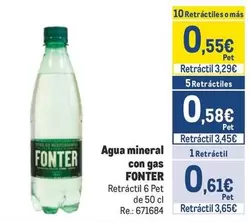 Oferta de Fonter - Agua Mineral Con Gas por 0,61€ en Makro