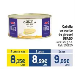 Oferta de Ubago - Caballa En Aceite De Girasol por 9,05€ en Makro