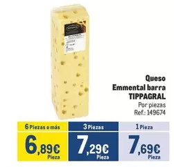 Oferta de Emmental - Queso  Barra por 7,69€ en Makro