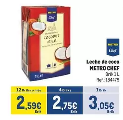 Oferta de Chef - Leche De Coco por 3,05€ en Makro