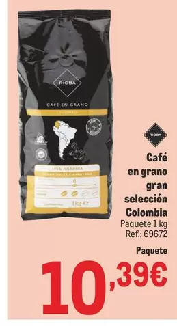 Oferta de Cafe En Grano Grano Seleccion Colombia por 10,39€ en Makro