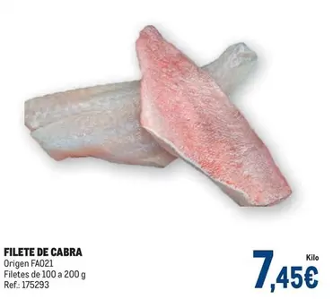 Oferta de Origen - Filete De Cabra por 7,45€ en Makro