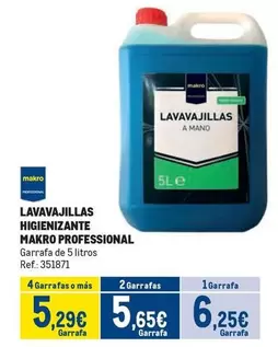 Oferta de Makro - Lavavajillas Higienizzante por 6,25€ en Makro