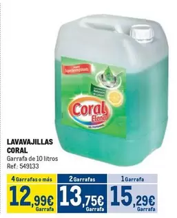 Oferta de Coral - Lavavajillas por 15,29€ en Makro