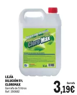 Oferta de Lejía Dilúcion 5% por 3,19€ en Makro