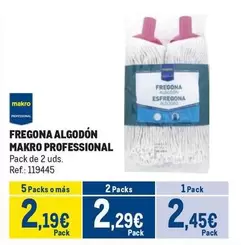 Oferta de Makro - Fregona Algodon por 2,45€ en Makro