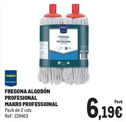 Oferta de Makro - Fregona Algodón Profesional por 6,19€ en Makro