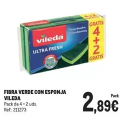 Oferta de Vileda - Fibra Verde Con Esponja por 2,89€ en Makro