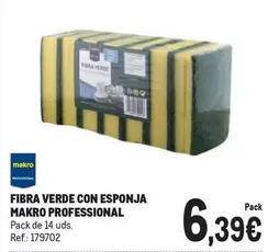 Oferta de Makro - Fibra Verde Con Esponja por 6,39€ en Makro