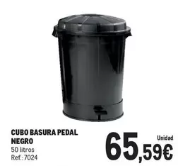 Oferta de Cubo Basura Pedal Negro por 65,59€ en Makro