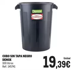 Oferta de Denox - Cubo Sin Tapa Negro por 19,39€ en Makro