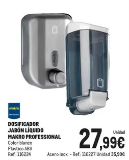 Oferta de Makro - Dosificador Jabon Liquido por 27,99€ en Makro