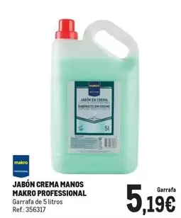 Oferta de Makro - Jabon Crema Manos por 5,19€ en Makro