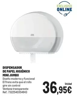 Oferta de Jumbo - Dispensador De Papel Higiénico Mini por 36,95€ en Makro