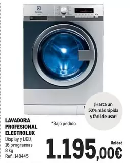 Oferta de Electrolux - Lavadora Profesional por 1195€ en Makro