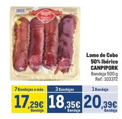 Oferta de Canpipork - Lomo De Cebo 50% Iberico por 20,39€ en Makro