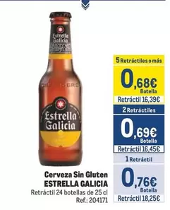 Oferta de Estrella Galicia - Cerveza Sin Gluten por 0,76€ en Makro