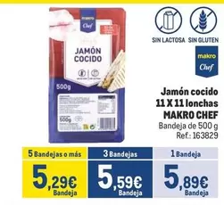 Oferta de Makro - Jamon Cocido por 5,89€ en Makro