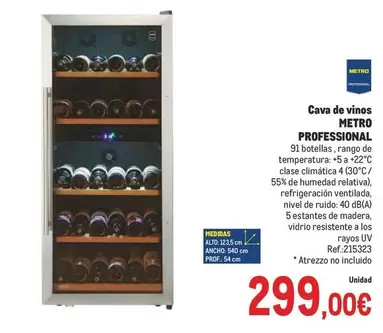 Oferta de Metro Professional - Cava De Vinos por 299€ en Makro