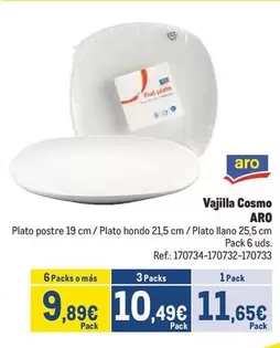 Oferta de Flat - Vajilla Cosmo por 11,65€ en Makro