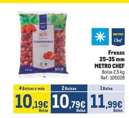 Oferta de Chef - Fresas 25-35 Mm por 11,99€ en Makro