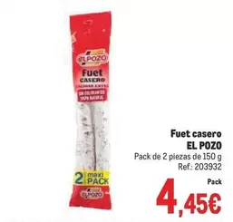 Oferta de Elpozo - Fuet Casero por 4,45€ en Makro