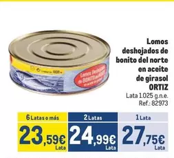 Oferta de Ortiz - Lomos Deshojados De Bonito Del Norte En Aceite De Girasol por 27,75€ en Makro