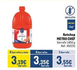 Oferta de Chef - Ketchup por 3,55€ en Makro