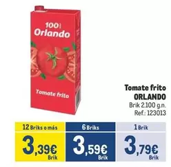 Oferta de Orlando - Tomate Frito por 3,79€ en Makro