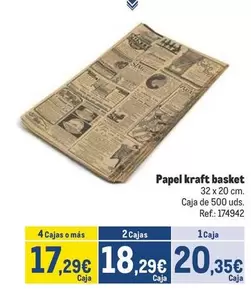 Oferta de Kraft - Papel  Basket por 20,35€ en Makro