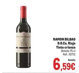 Oferta de Ramón Bilbao - D.o.ca. Rioja Tinto Crianza por 6,59€ en Makro