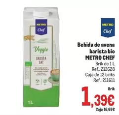 Oferta de Chef - Bebida De Avena Barista Bio por 1,39€ en Makro