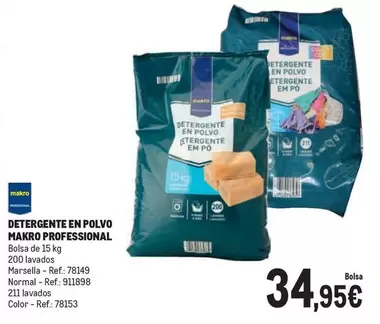 Oferta de Makro - Detergente En Polvo por 34,95€ en Makro