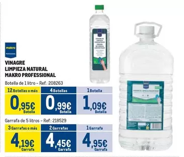 Oferta de Makro - Vinagre Limpieza Natural por 4,95€ en Makro