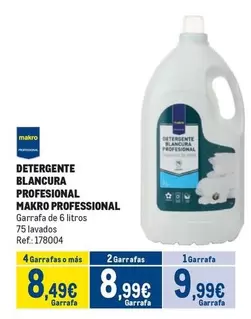 Oferta de Makro - Detergente Blancura Profesional por 9,99€ en Makro