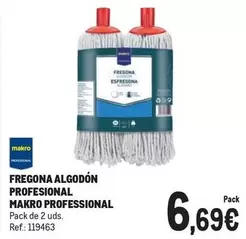 Oferta de Makro - Fregona Algodón Profesional por 6,69€ en Makro