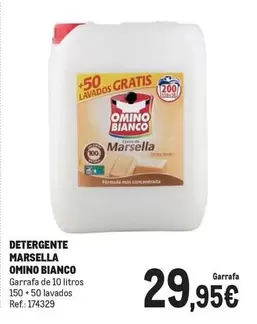 Oferta de Omino Bianco - Detergente Marsella por 29,95€ en Makro