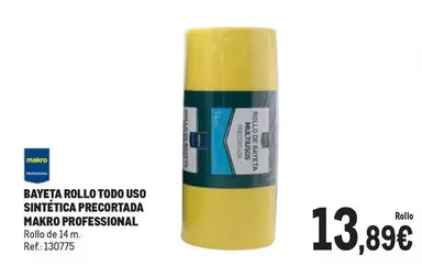 Oferta de Makro - Bayeta Rollo Todo Uso Sintética Precortada por 13,89€ en Makro