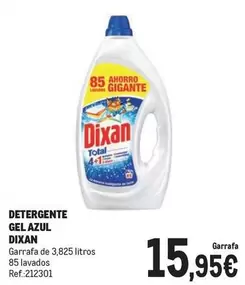 Oferta de Dixan - Detergente Gel Azul por 15,95€ en Makro