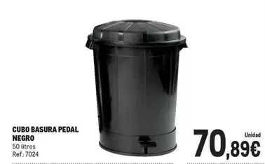 Oferta de Cubo Basura Pedal Negro por 70,89€ en Makro