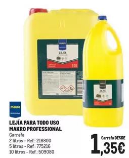 Oferta de Makro - Lejía Para Todo Uso por 1,35€ en Makro