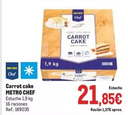 Oferta de Chef - Carrot Cake por 21,85€ en Makro