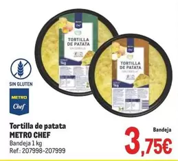 Oferta de Chef -  Tortilla De Patata por 3,75€ en Makro