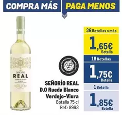 Oferta de Señorío Real - D.o. Rueda Blanco Verdejo-viura por 1,85€ en Makro