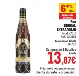 Oferta de Brugal - Ron Extra Viejo por 13,87€ en Makro